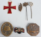 WWII NAZI GERMAN MEDAL & INSIGNIA LOT OF 7 WW2