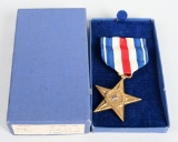 WWII NUMBERED WRAPPED BROOCH SILVER STAR BOXED WW2