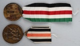 WWII NAZI GERMAN MEMEL MEDAL ITALIAN MEDAL LOT