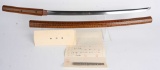JAPANESE ECHIZEN TSUGUHIRO KATANA w/ LETTER