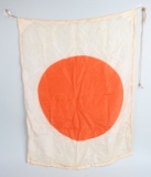 WWII JAPANESE SILK NATIONAL FLAG W/ FLOAT BORDER