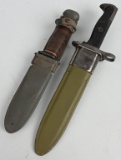 WWII USN FIGHTING KNIFE & M1 BAYONET LOT OF 2 WW2