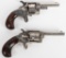 LOT (2) NICKEL SMALL POCKET REVOLVERS