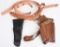 2 US M1911 HOLSTERS & 2 LEATHER RIFLE SLINGS