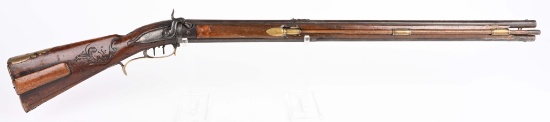 SIGNED GERMAN SWIVEL BREECH PERCUSSION COMBO GUN