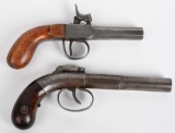 LOT (2) MID 19TH CENTURY BOOT PISTOLS