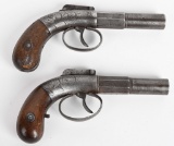 MATCHING PAIR OF ALLEN S.S. BOOT PISTOLS