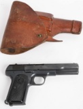 HUSQVARNA MODEL 1907 SEMI AUTO PISTOL W/ HOLSTER