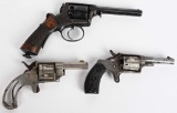 LOT (3) ANTIQUE REVOLVERS NICE BUT NEED WORK