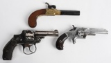 LOT OF (3) VINTAGE HANDGUNS.