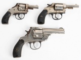 LOT OF (3) EARLY DOUBLE ACTION REVOLVERS