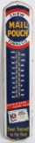 ORIGINAL 1940'S MAIL POUCH TIN SIGN THERMOMETER