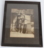 ORIGINAL 8X10 PHOTOGRAPH MAN W/ 1892 WINCHESTERS