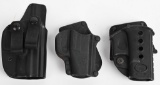 3 POLYMER FITTED PISTOL HOLSTERS FOBUS