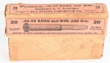 VINTAGE PETERS .30-40 KRAG 20 ROUND BOX FULL