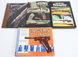 4 FIREARMS REFERENCE BOOKS LUGERS + MORE