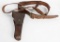 WW1 US ARMY SAM BROWN LEATHER BELT W/ HOLSTER WWI