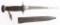 WW1 BELGIUM TRENCH KNIFE W/ SCABBARD WWI