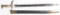 GERMAN M-1871 MAUSER SAWBACK BAYONET W SCABBARD