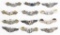 WWII ARMY AIR CORPS WINGS LOT OF 12 PILOT CREW WW2