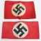 WWII NAZI GERMAN ARMBAND LOT OF 2 W/ VETS NAMES