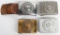 WWI IMPERIAL & WWII NAZI GERMAN BELT BUCKLE LOT 4