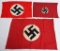 WWII NAZI NSDAP GERMAN NATIONAL FLAG LOT OF 3