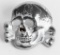 WWII NAZI GERMAN SS VISOR CAP SKULL M1/52 WW2