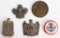 WWII NAZI GERMAN NSDAP TINNIE LOT OF 5 WW2