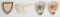 WWII NAZI GERMAN SA NSDAP CERAMIC TINNIE LOT OF 4