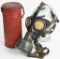 WWII NAZI GERMAN M30 GASMASK RED FOR TRAINING WW2