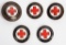 WWII NAZI GERMAN RED CROSS BADGE LOT OF 5 WW2