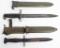 WWII US MILITARY BAYONET LOT M1 GARAND AND CARBINE