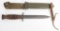 WWII US M3 BLADE MARKED FIGHTING KNIFE IN SCABBARD
