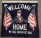 WWII US PATRIOTIC BANNER W/ UNCLE SAM WW2