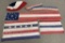 WWII US 5pc LOT AMERICAN PATRIOTIC BUNTING FLAGS