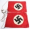 WWII NAZI GERMAN NSDAP WALL FLAG LOT OF 2 WW2