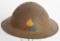 WW1 US TANK CORPS PAINTED BRITISH MADE HELMET