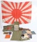 WWII THEATER MADE ID'ed COMBAT KNIFE W JAP FLAGS