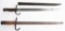 WWII JAPANESE BAYONET LOT OF 2 TYPE 30 W/ TRAINER