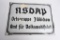 WWII NAZI GERMAN WHITE PORCELAIN NSDAP SIGN WW2