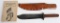 1923 KA-BAR KU KLUX KLAN KNIFE W/ SCABBARD & BOOK