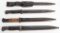 WWII NAZI GERMAN K98 RIFLE BAYONET LOT OF 4 WW2