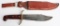 COLEMAN WESTERN W49 BOWIE KNIFE WITH SHEATH