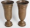 2 VIETNAMESE ENGRAVED 1969 DATED 105MM VASES