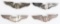 WWII US ARMY AIR CORPS PILOT WING LOT OF 4 WW2