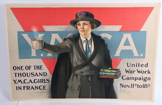 WW1 US ARMY STELLAR YMCA POSTER WWI