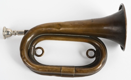 WW1 US ARMY M1894 TRENCH BUGLE 1916 DATED HORSTMAN