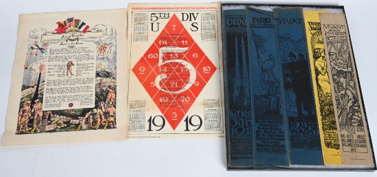 WW1 US ARMY EPHEMERA & AUSTRIAN VIVAT RIBBONS WWI