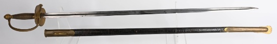 CIVIL WAR AMES U.S. MODEL 1840 NCO SWORD SCABBARD